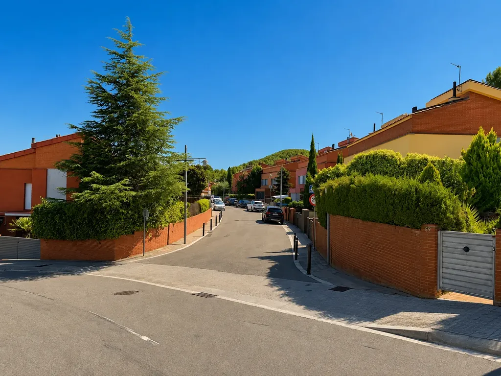 Las casas pareadas de colores de la comunidad Prisma